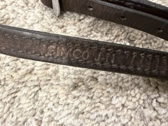 Vintage Crosby England Leather Horse Bridle Snaffle Bit Braided Reins Simco