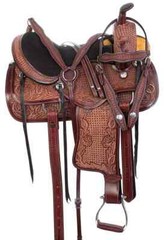 Premium Leather Western Barrel Racing Horse Saddle Tack Set Size 14″ to 18″