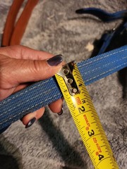 Equestrian Rubber Grip Schooling Reins With Buckle Ends..blue Nylon..apprx 10 Ft