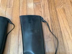 From Spain Equestrian RIDING BOOTS Black Leather Tall Sz Is Estimate 6.5-7