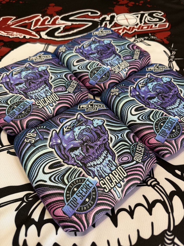 Killshots Cornhole Sicario Bags Limited Edition💀 NEW RARE ⚠️Top Secret edition