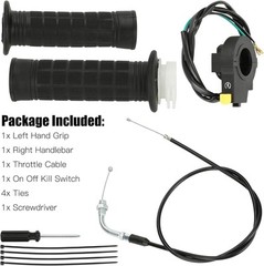 Throttle Cable Twist Grip Assembly for 49cc-100cc Gas Motorized Bikes