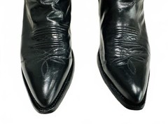 Vintage 90’s Justin 1434 Black Leather Cowboy Boots Made in USA Size 8.5D