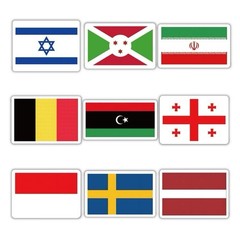 30Pcs Random Flags of The World Country Olympic Banners Flag Waterproof Sticker