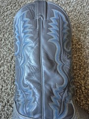 Justin 2225 Grey Blue Leather Cowboy Boots Men’s Size 8.5 E USA