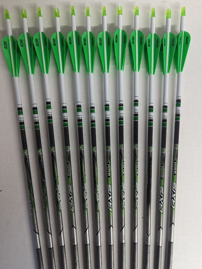4 Fletch! Easton Axis 300 5mm Hunting Carbon Crested Arrows! Bohning Heat Vanes