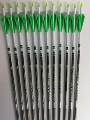4 Fletch! Easton Axis 400 5mm Hunting Carbon Crested Arrows! Bohning Heat Vanes