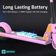 Lightweight GKS Mini Scooter for Kids 6-12 with Anti-puncture Tires & 150W Motor