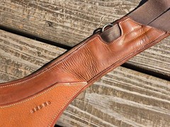 Devoucoux Light Brown Padded Belly Guard Stud Jump Girth – 50″-125cm – Light Use