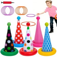 Inflatable Ring Toss Game, Birthday Party Games Ring Toss Game for Kids Adults