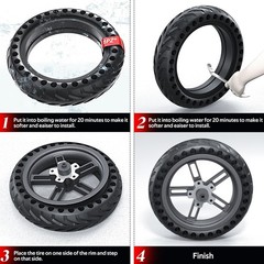 1PZ 8.5 Inch Solid Tire 8 1/2 x 2 Scooter Tire Replacement for Xiaomi M365 Go…