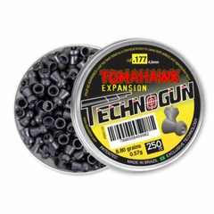Technogun TOMAHAWK 250 Count TERMINATOR HOLLOW POINT 4.5mm .177 Caliber Pellets