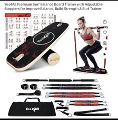 Yes4All Balance Board Sports Trainer, Surf Trainer Board With Adjustable Stop…