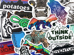 50 Hiking Camping Fishing Outdoor Stickers Decals For Phone Laptop Decoration