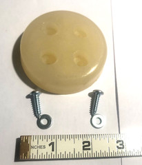 PAIR OF 2 SKATEBOARD ROUND TAIL SKID – CLEAR – with hardware – NOS INCLUDES 2