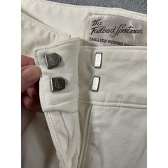 Tailored Sportsman White Trophy Hunter Breeches Tan Knee Patch Womens 26 1272