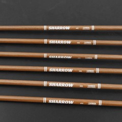 12X 31″ Pure Carbon Arrows 5″ Natural Feather SP340-600 Recurve Bow Hunting