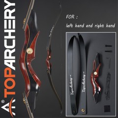 60″ Takedown Recurve Bow Wooden Riser American Hunting For Left & Right Hand