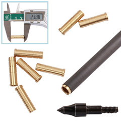 12Pcs 50-100gr Heavy Weight Arrow Brass Inserts Base Archery ID6.2mm Arrow Shaft