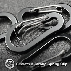 2/10 Mini Carabiner Clips with Key Rings Aluminum D Shape Locking Carabine Key