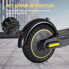 Solid Rubber Tire 60/70-6.5 for Ninebot Segway MAX G30 Electric Scooter, Black