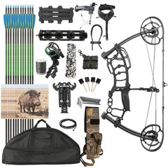 Compound Bow Adjustable 40-65lbs 320fps Hunting Fishing Target Shooting Adults