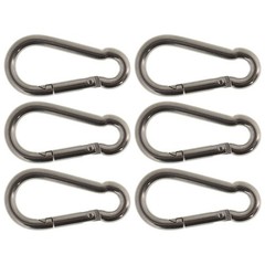 LABLT 304 Stainless Steel Spring Snap Hook Carabiner Clips 264 Lbs Set Of 6