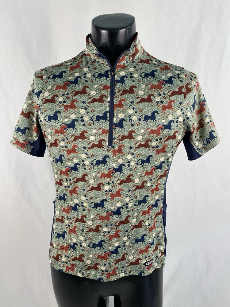 Kerrits Shirt Women Medium Aire Ice Fil Short Sleeve Shirt Print – Seaglass