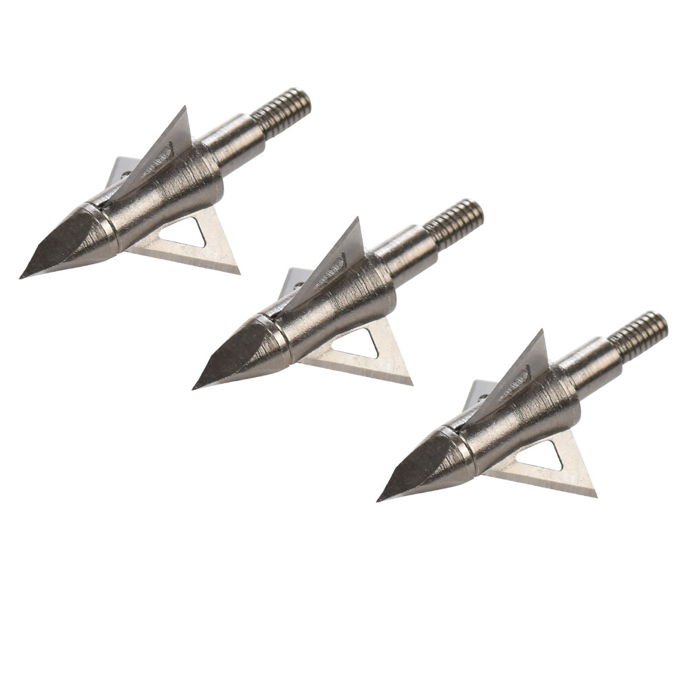 12x 8.8mm Hunting Broadhead Tips Arrow Head 3 Blades Archery Bow Outdoor Target