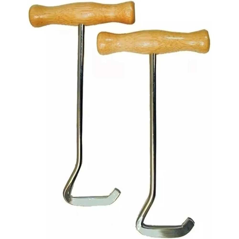 Wooden Handle Boot Pulls – Pair of Durable Boot Hooks for Effortless Boot Pul…