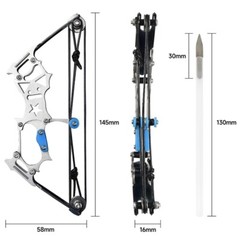 5.5″ Mini Compound Bow Kit Toy Arrows Target Shooting Archery Gift Pocket Bow