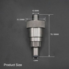 SCBA Firefighting SS-CGA 347 Kit 1/4 Inch MNPT Hand Tight Nut & 3 Inch Nipple