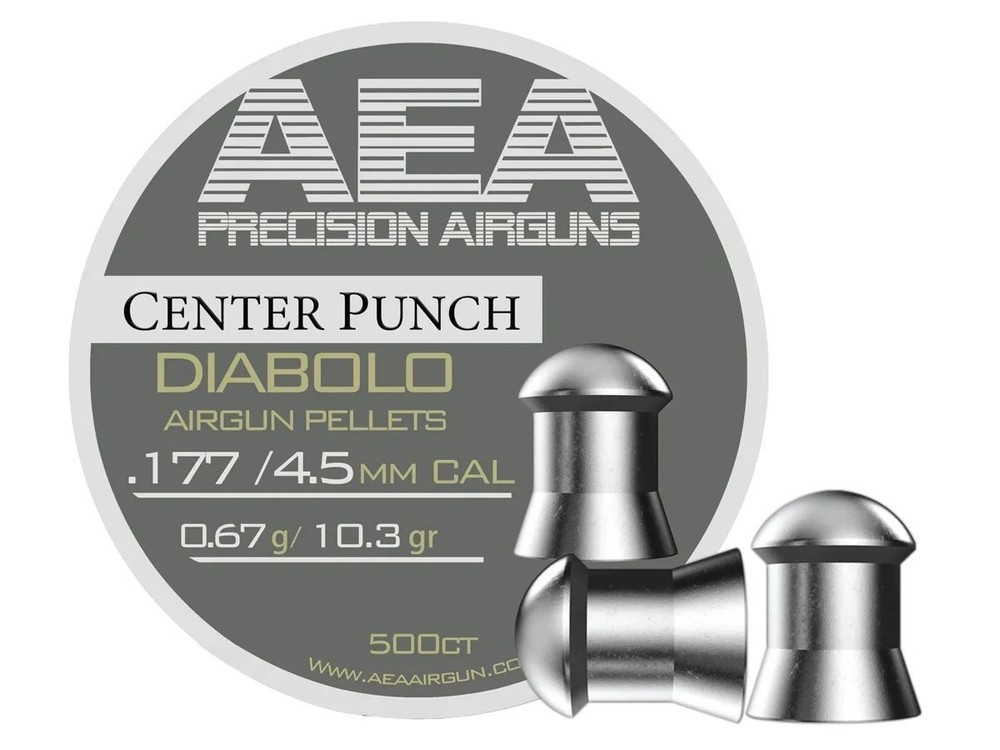 AEA Center Punch .177 Caliber Pellets 15.9gr (500 Count) Air Rifle Ammo