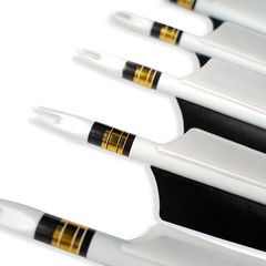 AF 500Spine Carbon Mix Arrows 31.5″12Pcs Black White Feather 8mm Recurve Hunting