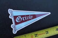 Grizzly Skateboards Griptape Flag Blue Red OG Z58B Vintage Skateboarding STICKER