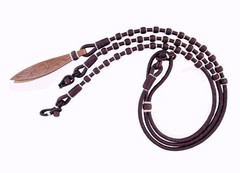 Weavingcraft Chestnut/Burgundy/Maroon Raw Hide Hand Made Rope Matching Knots