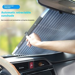 Automatic Retractable Sunshade Sun Protection Front Windscreen Car Sunshade Wind