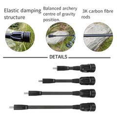 6 8 10 12 Inch Stabilizer Carbon Rod Archery Bows Balance Bar Shock Absorber
