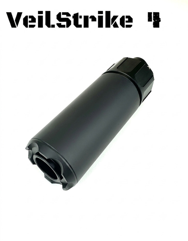 VeilStrike 4″ Matte Black 1/2″x28 Muzzle Brake Extension Tube for GBB