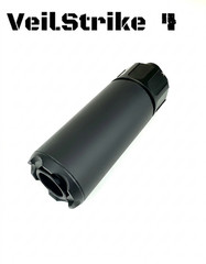 VeilStrike 4″ Matte Black 1/2″x28 Muzzle Brake Extension Tube for GBB