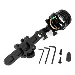 Compound Bow Sight 5 Pin Micro Adjustable Adaptor 0.019″ Archery Hunting RH LH