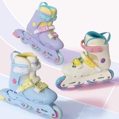 Nattork Inline Skates For Girls Kids Teens Boys Age 6-12 4 Sizes Adjustable