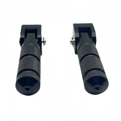 Universal 8mm Motorcycle Foot Pegs – Foldable Bike Pegs, 90 Degree Fixed Black