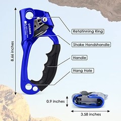 Climbing Hand Ascender Outdoor Mountaineering Tree Arborist Blue 2 – Right