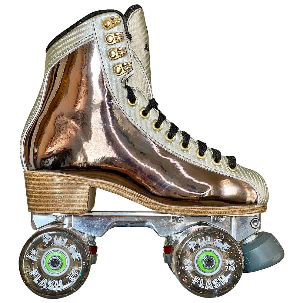 JACKSON FLEX FLASH ALLOY WOMEN’S LIGHT UP GUN METAL SKATES