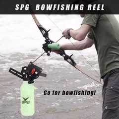 Bowfishing Reel Archery Bottle Bow Fishing Reels Kits W/ 40M Fishing Rope Bow