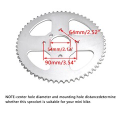 60 Tooth Sprocket for #40/41/420 Chain 2″ Bore Go-Karts & Mini Bikes Drift Trike
