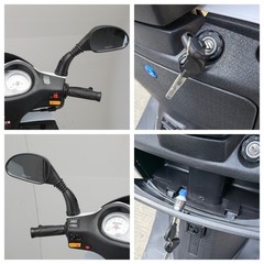 X-PRO Fiji 200 Scooter Gas Moped with 13″ Aluminum Wheels, Electric/Kick Start