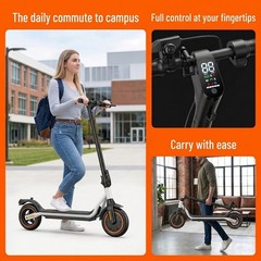 Adult Electric Scooter 500W Folding Commuter E-Scooter with APP 21MPH Fast Speed