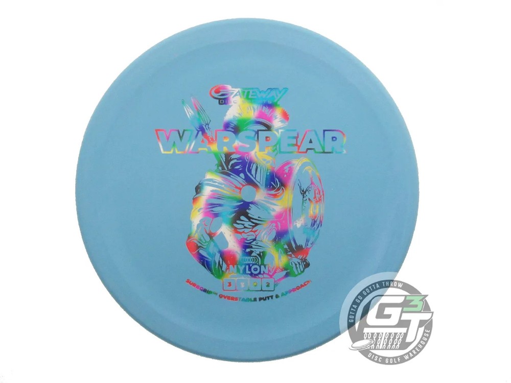 NEW Gateway Nylon Rubber Alloy War Spear 169g Blue Jellybean Foil Putter Disc